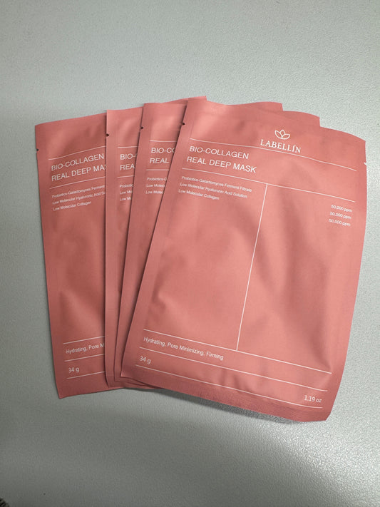 Glas Skin Kollagen Maske/Real Deep-Mask -  (4er Box) - Labellin